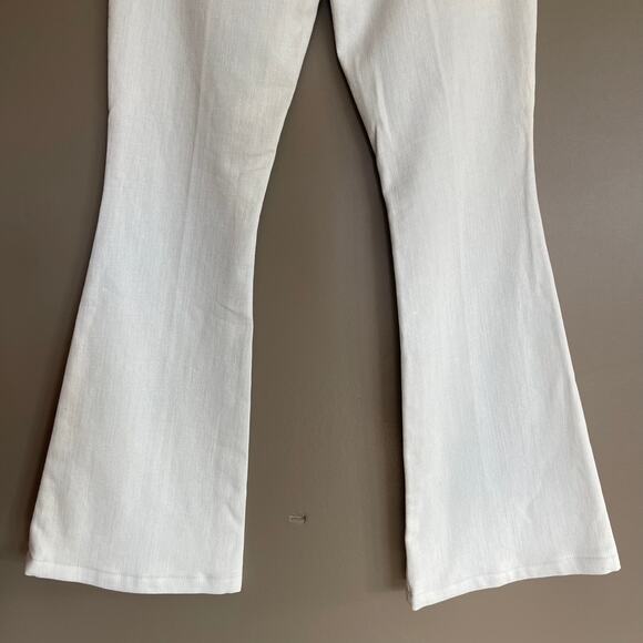NWT L'Agence Bell High Rise Flare Bleach Down Size 25 Light Blue Stretch Denim - Picture 13 of 16